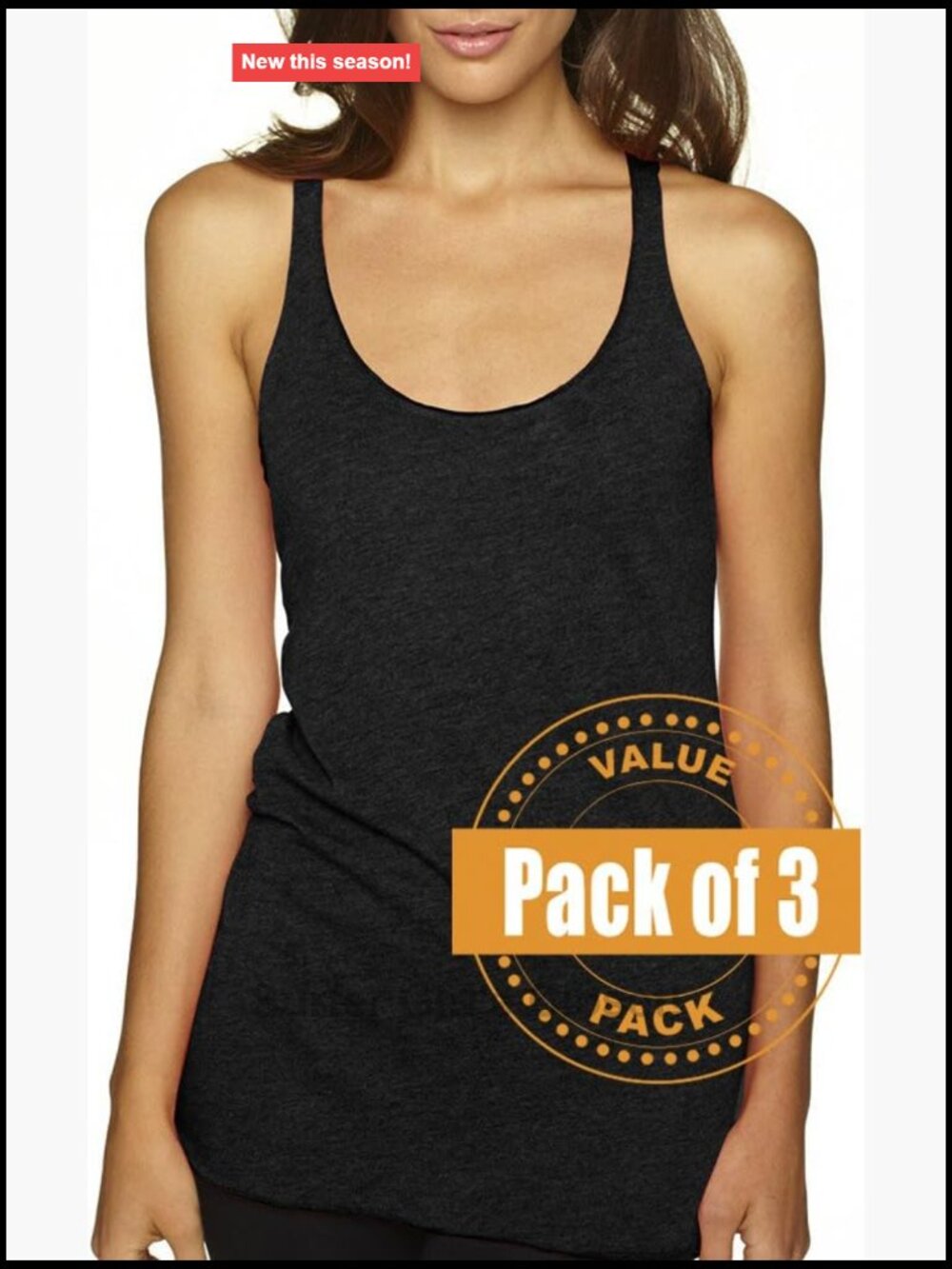 Women's Cotton Polyester Racerback Tank Top Pull-On Sleeveless Long Length